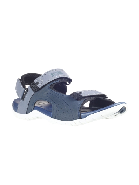 

Khadims Men Navy Blue & White Solid Sports Sandals