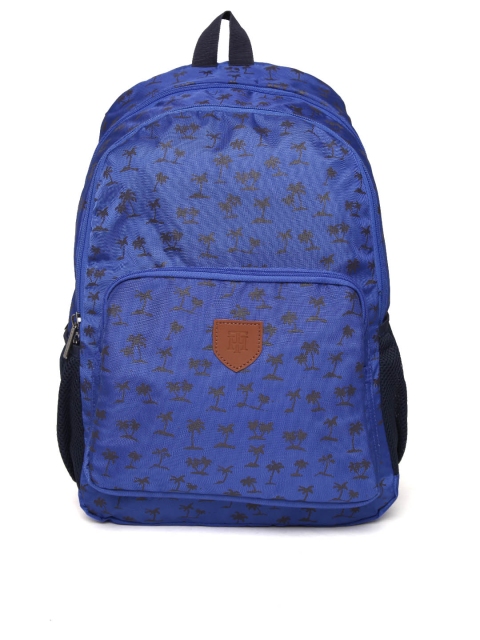 

Tommy Hilfiger Unisex Blue Printed Backpack