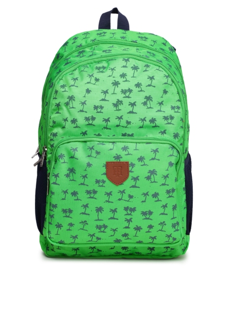 

Tommy Hilfiger Unisex Green & Navy Printed Backpack