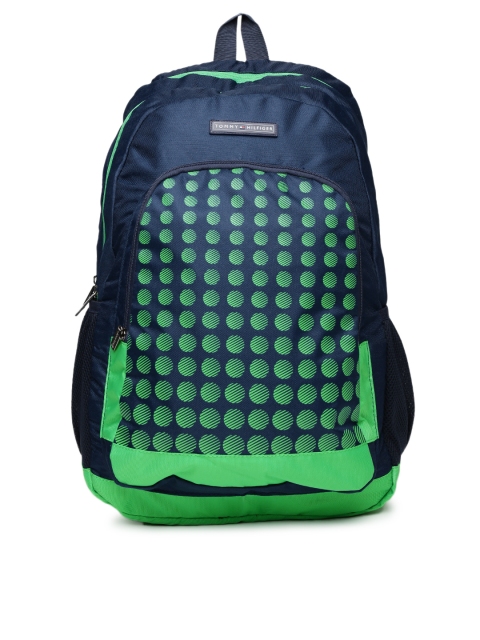 

Tommy Hilfiger Unisex Navy & Green Printed Backpack, Navy blue