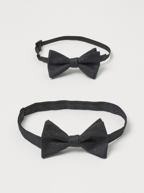 

H&M Adult Men And Child Bow Ties, Black