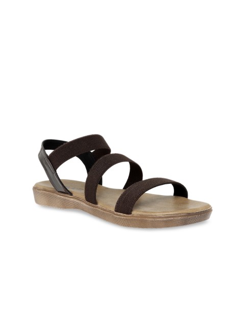 

SOLES Women Brown Solid Open Toe Flats