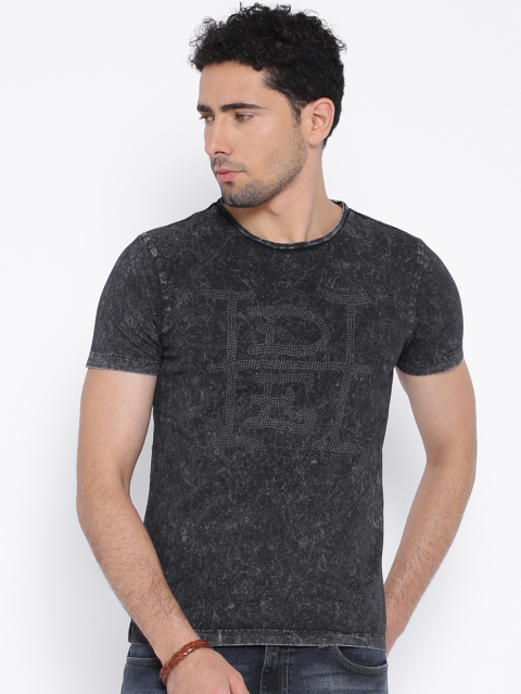 

Ed Hardy Charcoal Grey Washed Pure Cotton T-shirt