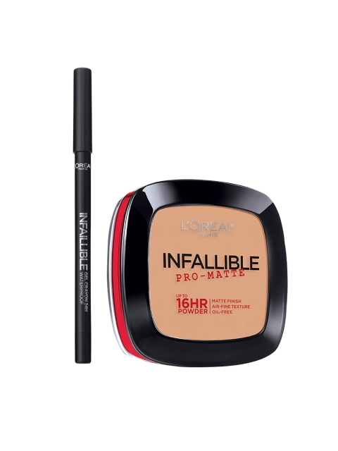 

LOreal Women Set of Infallible Pro Matte Pressed Powder & Infallible Gel Crayon, Beige