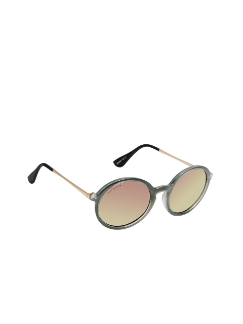 

David Blake Unisex Round Polarised & UV Protected Sunglasses NSGDB1726, Gold