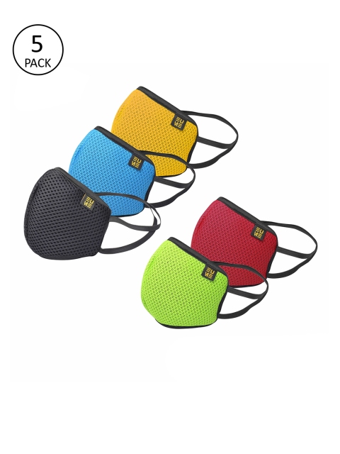 

EUME Unisex 5 Pcs Assorted 4-Ply Protect+ 95 Reusable Outdoor Masks