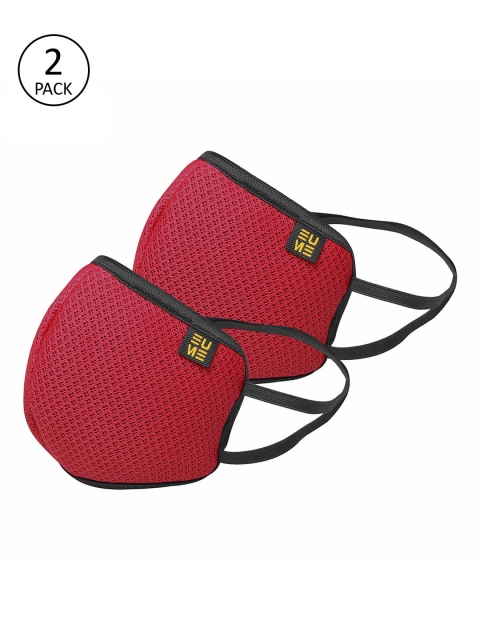 

EUME Unisex Red Pack of 2 Reusable 4 Ply Outdoor Masks
