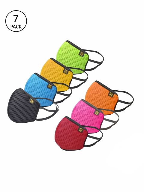 

EUME Unisex Assorted 7 Pcs 4 Ply Protect+ 95 Reusable Outdoor Masks