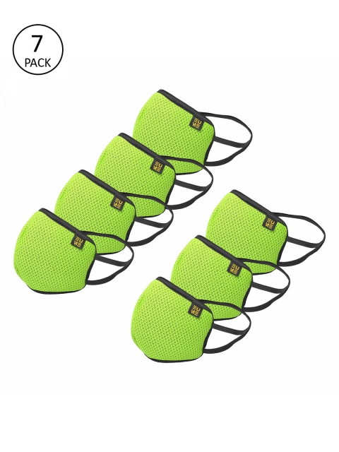 

EUME Adults Green Pack of 7 Reusable 4-Layers Outdoor Masks