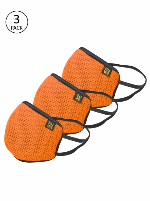 

EUME Adults Green Pack of 3 Reusable 4-Layers Outdoor Masks, Orange