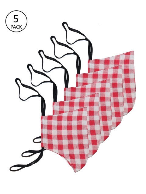 

The Vanca Unisex Red Pack of 5 Reusable 3 Ply Outdoor Masks