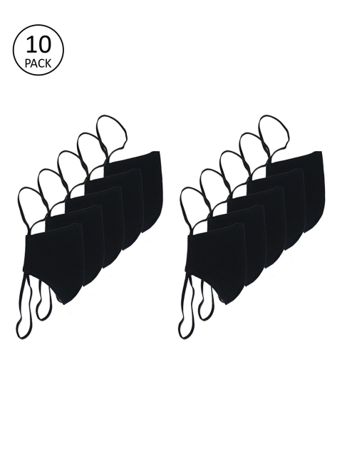 

The Vanca Adults Black Pack of 10 Reusable 3-Layers Outdoor Masks