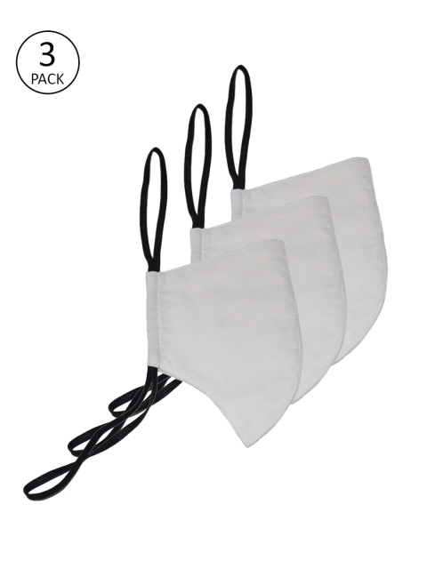 

The Vanca Unisex Off-White 3 Pcs 3-Ply Reusable Cloth Masks