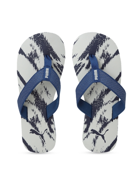 

Puma Unisex Blue & Off-White Printed Thong Flip-Flops