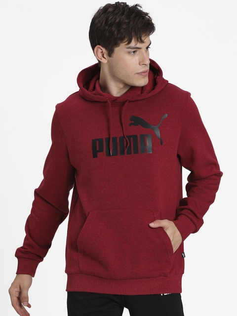 

Puma Men Maroon & Black Printed Hooded Sweatshirt