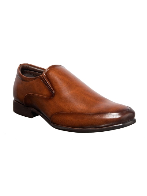 

Khadims Men Brown Solid Lazard Formal Slip-Ons