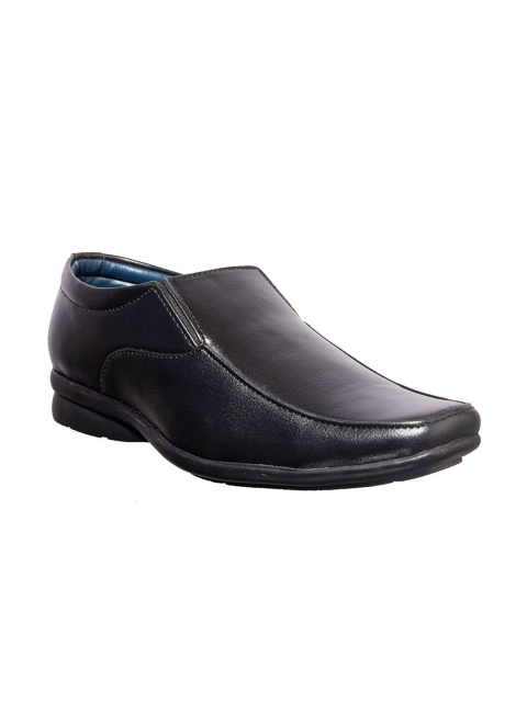 

Khadims Men Black Solid Formal Slip-Ons