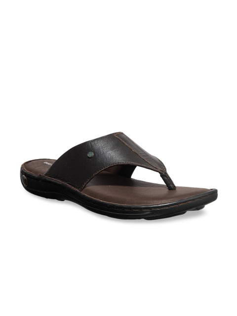 

Khadims Men Brown Leather Comfort Sandals