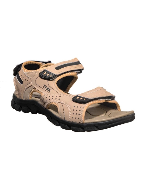 

Khadims Men Beige Solid Sports Sandals