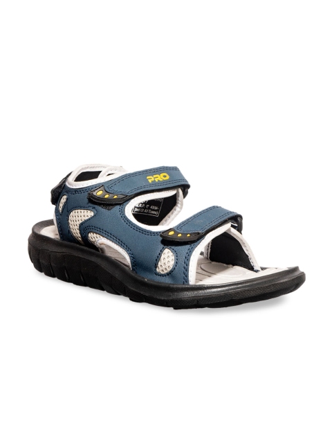 

Khadims Men Teal Blue & White Solid Sports Sandals