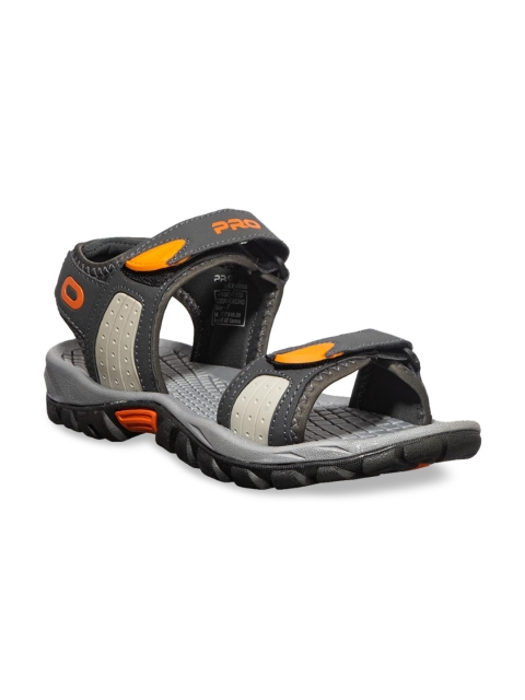 

Khadims Men Grey Solid Sports Sandals