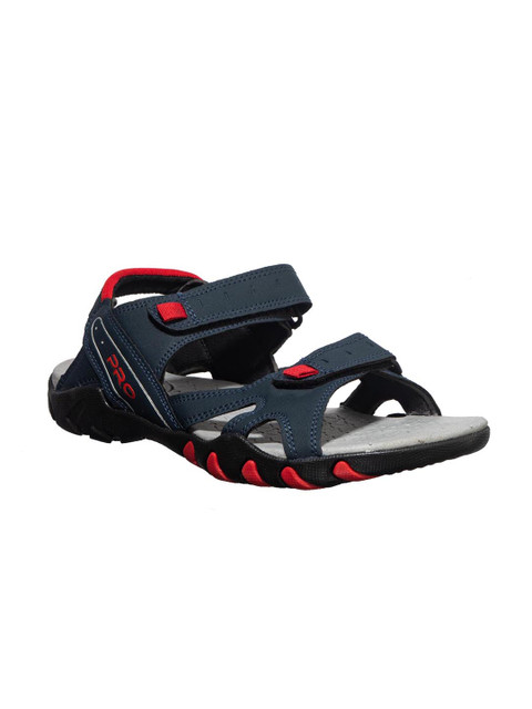 

Khadims Men Navy Blue Solid Sports Sandals
