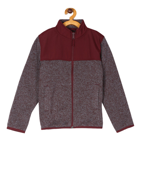 

The Childrens Place Boys Maroon & Grey Colourblocked Tailored Jacket