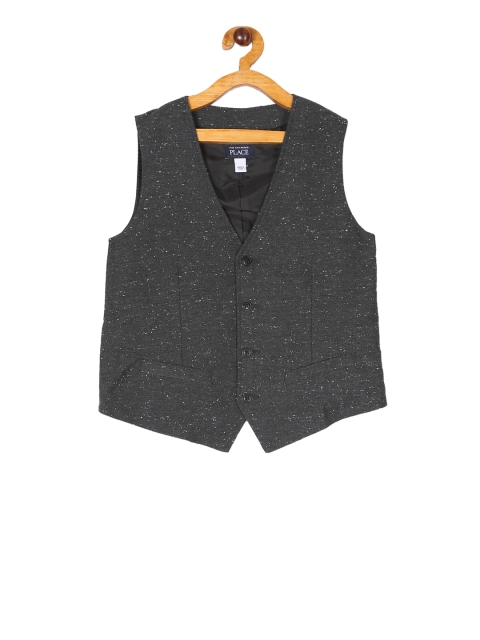 

The Childrens Place Boys Grey Solid Tailored Jacket