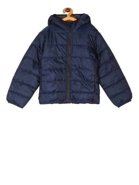 

The Childrens Place Boys Navy Blue Solid Puffer Jacket