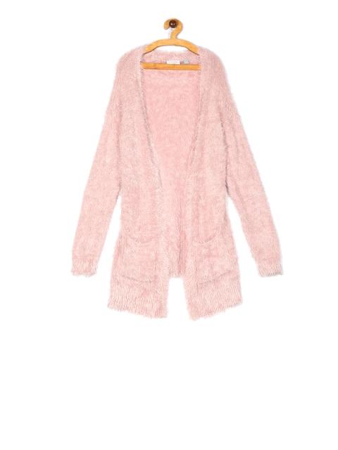 

The Childrens Place Girls Pink Solid Cardigan Sweater