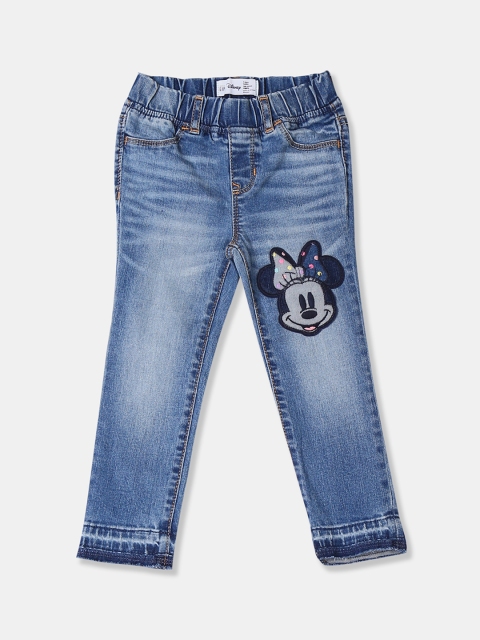 

GAP Girls Blue Disney Minnie Mouse Print Stretch Jeggings
