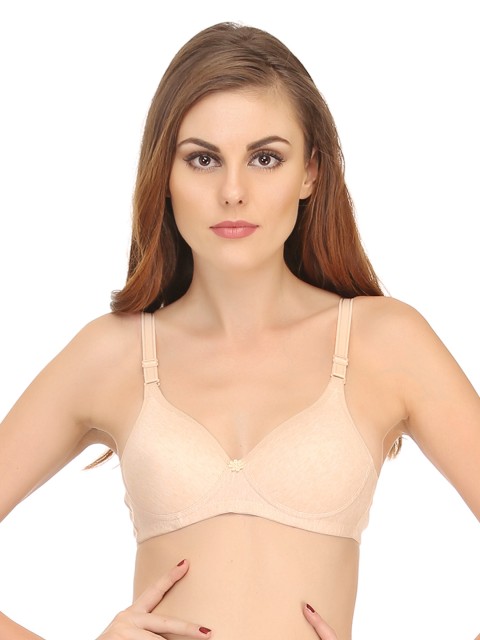 

Clovia Beige Full-Coverage T-shirt Bra BR0454P2436B