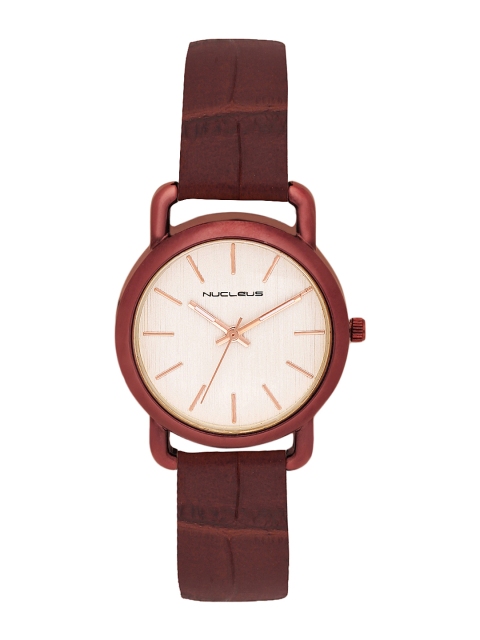 

Nucleus Unisex White & Brown Analogue Watch NCKLBRWBRi