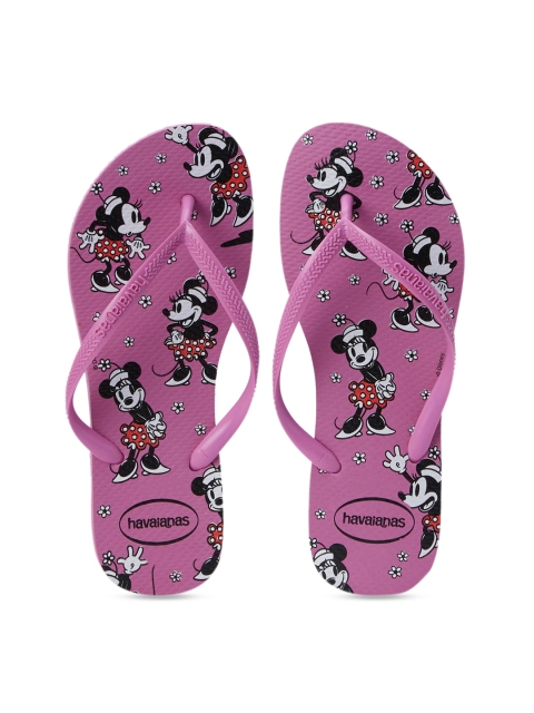 

Havaianas Women Mauve & White Printed Thong Flip-Flops