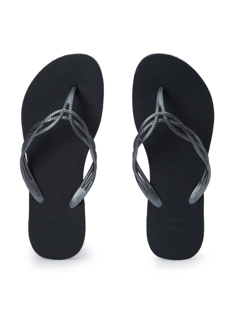 

Havaianas Women Grey Solid Thong Flip-Flops