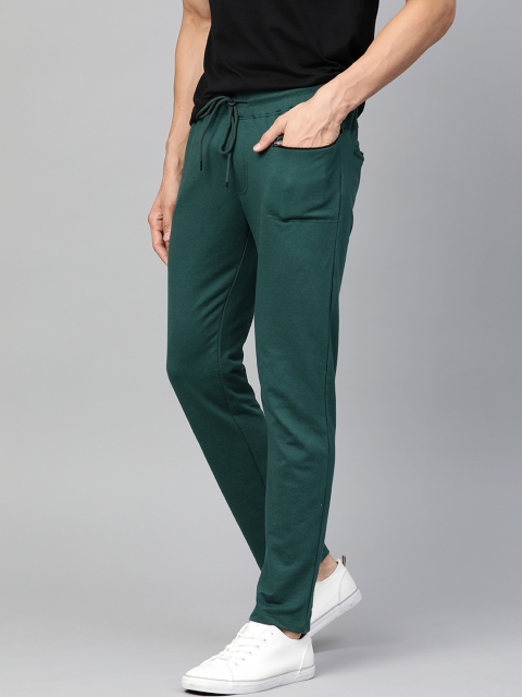 

Mast & Harbour Men Green Solid Track Pants