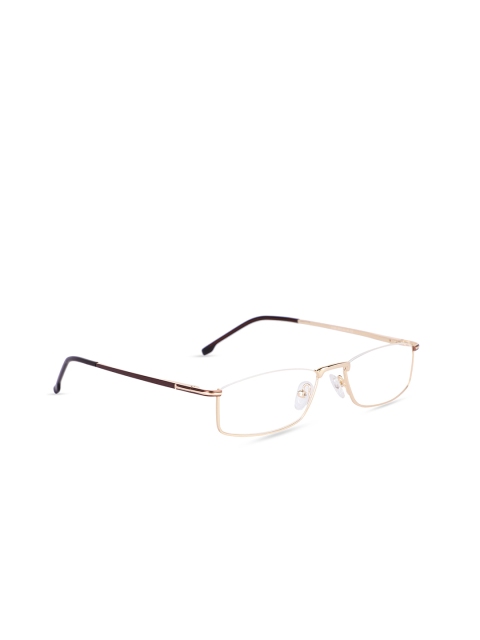 

MARC LOUIS Unisex Rose Gold & Black Solid Half Rim Rectangle Frames