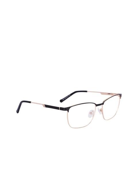 

MARC LOUIS Unisex Black & Rose Gold Solid Full Rim Rectangle Frames ML8009 C03 53 FR