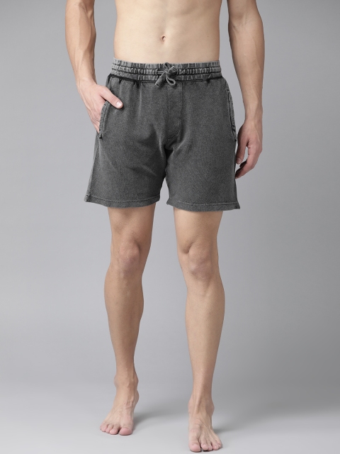 

Roadster Men Charcoal Grey Solid Lounge Shorts