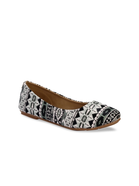 

Khadims Women Black Printed Ballerinas