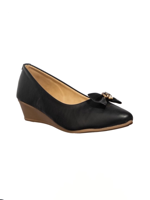 

Khadims Women Black Solid Embellished Pumps