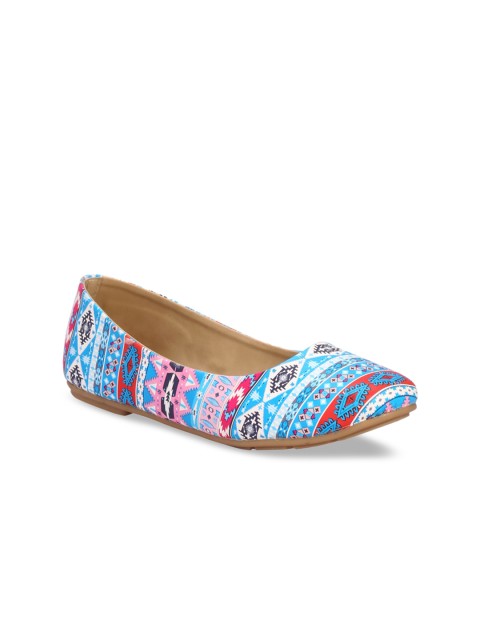 

Khadims Women Blue Printed Ballerinas