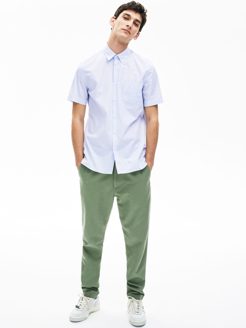 

Lacoste Men Blue Regular Fit Printed Casual Shirt