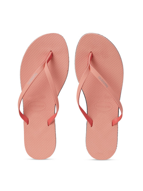 

Havaianas Women Pink Self Design Thong Flip-Flops