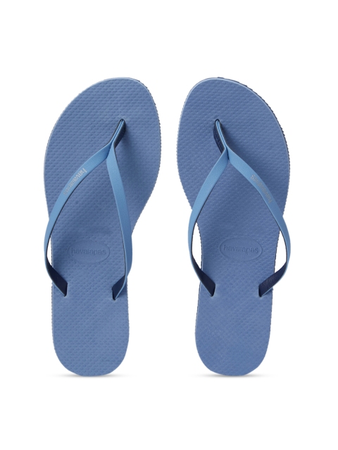 

Havaianas Women Blue Textured Thong Flip-Flops