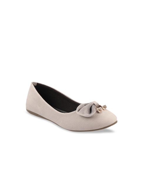 

Shoetopia Girls Mauve Solid Velvet Ballerinas