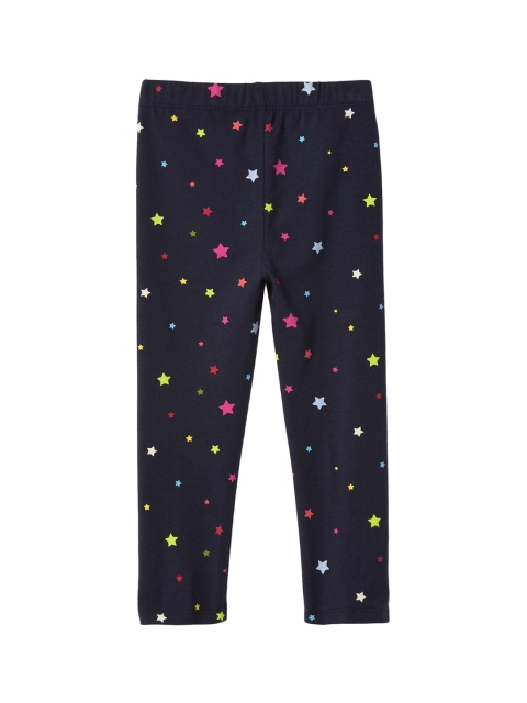 

GAP Girls Navy Blue Printed Leggings
