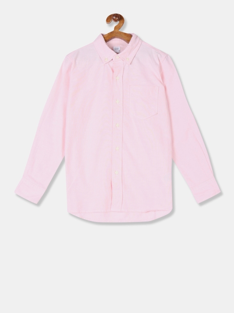 

GAP Boys Pink Regular Fit Solid Casual Shirt