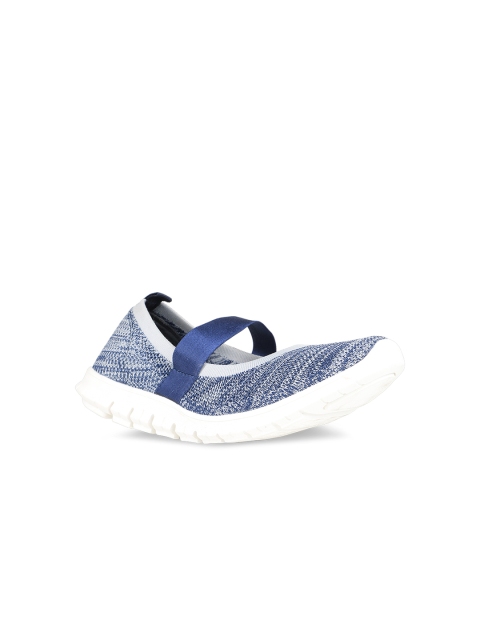 

Rocia Women Blue & White Woven Design Slip-On Sneakers