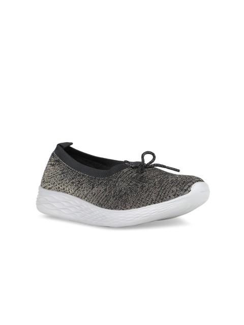 

Rocia Women Black Woven Design Slip-On Sneakers